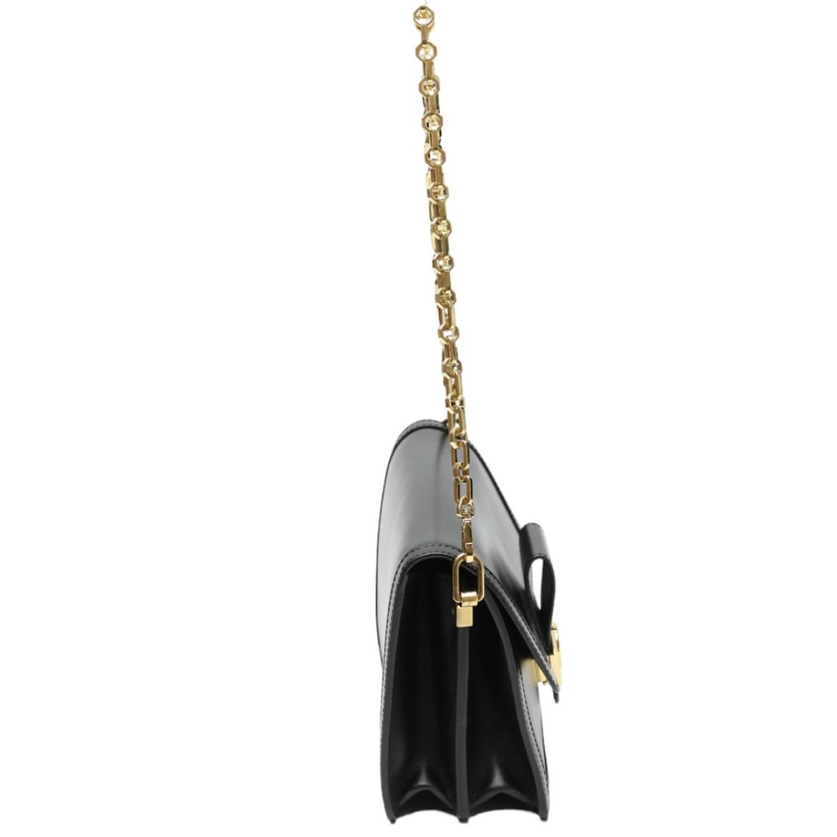 Louis Vuitton Lock Dauphine MM Chain Shoulder Bag Noir — view 4