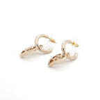 Chanel Earrings Gold Coco Mark Hoop Heart — view 3