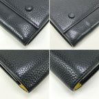 Celine Long Wallet Large Flap Multifunction Black Yellow — view 6