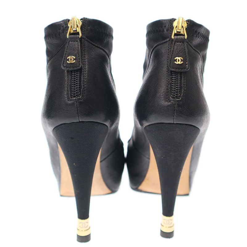 Chanel Leather Boots Black 37 — view 3