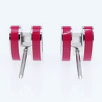Hermes Earrings Pop Ash Mini H Pair Framboise Silver Color Jewelry — view 7