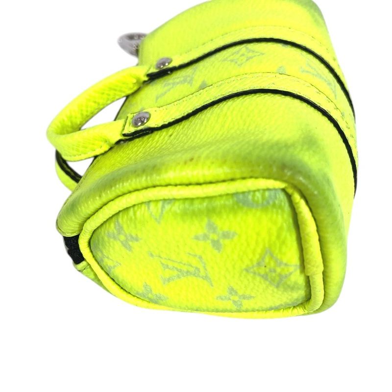 Louis Vuitton Key Holder Porte Cles Mini Keepall Taiga Leather Yellow — view 4