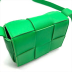 Bottega Veneta Leather Candy Cassette Green Shoulder Bag Mini — view 2
