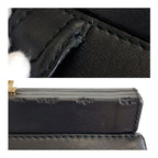 Gucci Bamboo Black Gold Hardware Leather Handbag — view 6