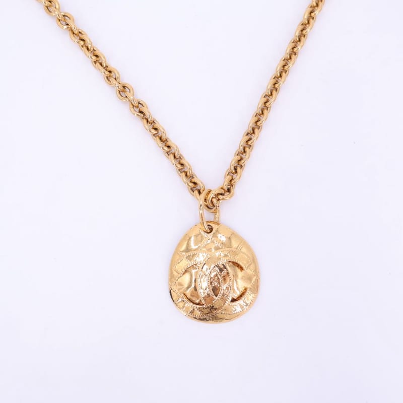 Chanel Chain Long Necklace Coco Mark Gold Accessories 94 P Vintage — view 4