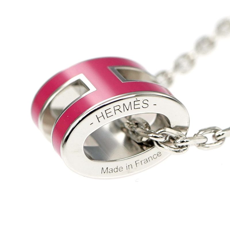 Hermes Necklace Pop Ash Mini Pendant Le Jugalante Silver Color Accessori — view 5