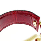 Gucci GP Leather Horsebit Bangle Red — view 6
