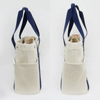 Hermes Cabrio Mother's Bag Toile Ash Gripe Lou Navy Tote Canvas — view 3