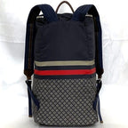 Gucci Backpack Navy Gray Diamante — view 4