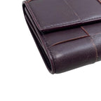 Bottega Veneta Trifold Wallet Maxi Intrecciato Leather Purple — view 3