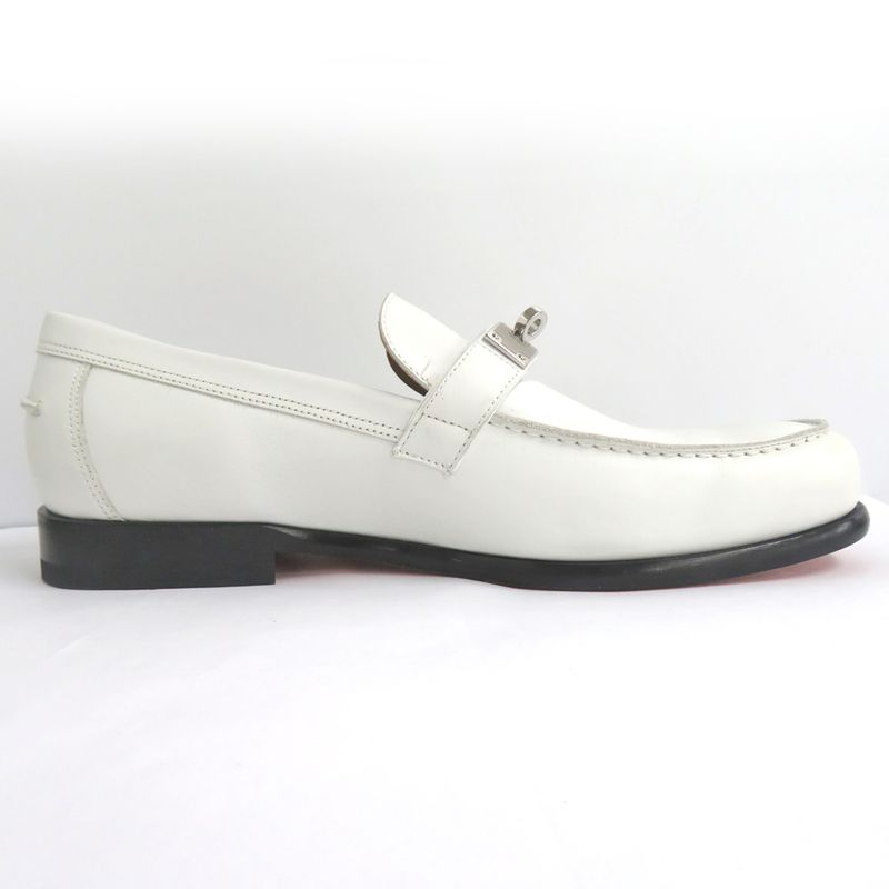Hermes Loafers Kelly Hardware White Silver 41 — view 2