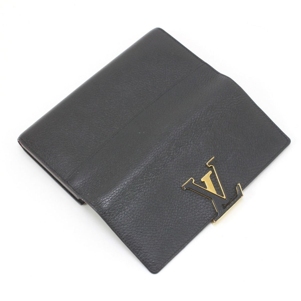 Louis Vuitton Taurillon Portefeuille Capucines Long Wallet Black — view 3