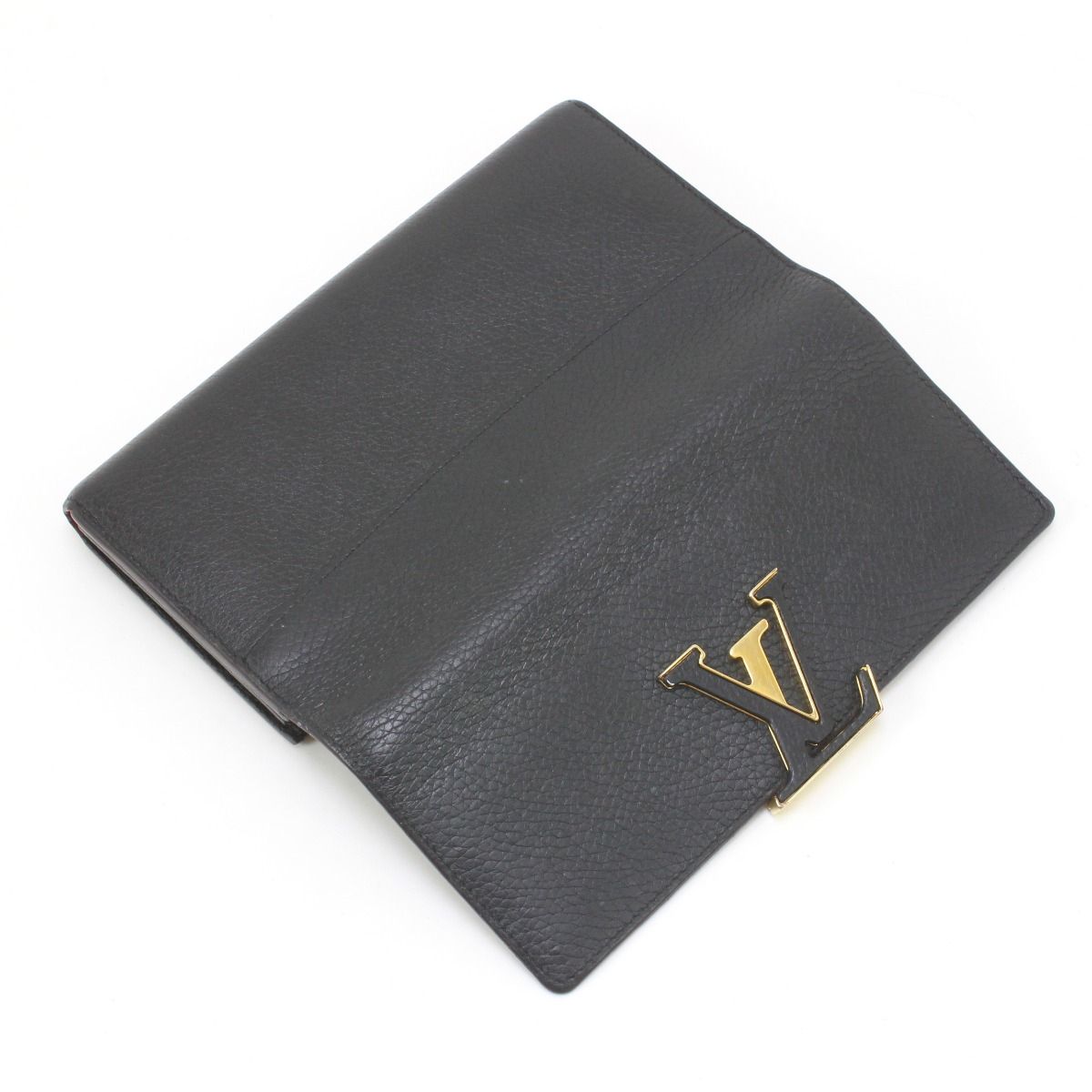 Louis Vuitton Taurillon Portefeuille Capucines Long Wallet Black — view 3