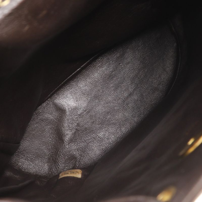 Chanel Quilted Vintage Lambskin Brown Backpack Daypack — view 5