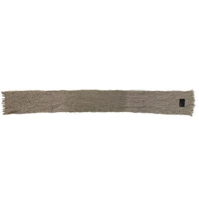 Loewe Scarf Gray Mohair Wool Leather — view 2