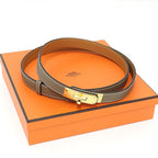 Hermes Belt Kelly 18 Vaux Epson Etoupe Gold Hardware — view 3