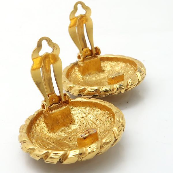 Chanel Earrings Vintage GP Coco Mark Round Diameter 3 cm — view 8