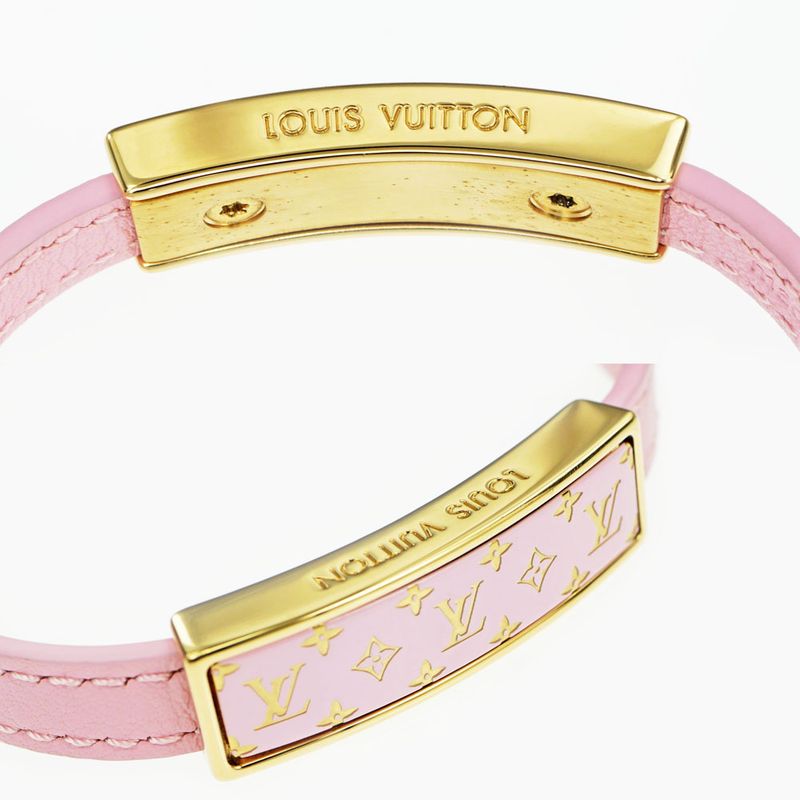 Louis Vuitton Bracelet Nanogram Enamel M8803 Z Pink Gdhardware Accessorie — view 5