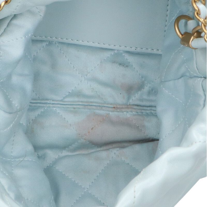 Chanel 22 Leather Quilted Chain Shoulder Bag — view 3