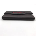 Gucci Geki Interlocking Sherry Line Leather Trifold Wallet Brown — view 3