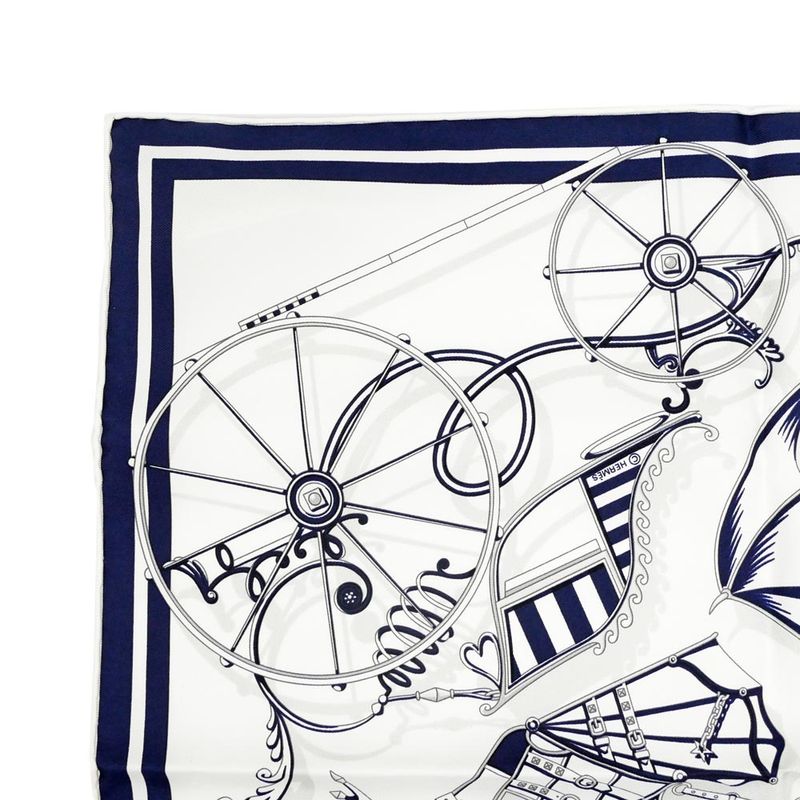 Hermes Gavroche 45 Scarf Voitures En Equilibre Silk Daisuke Nomura — view 3