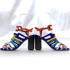 Hermes Sandals Navy Multicolor — view 6
