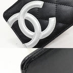 Chanel Card Case Pass Cambon Line Calf Black And Silver C0790 — view 7