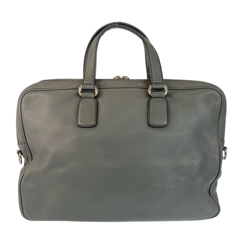 Gucci Soho Grey Silver Hardware Leather Business Bag Shoulder — view 2