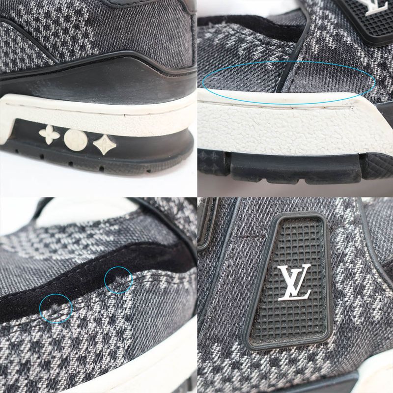 Louis Vuitton Trainers Sneakers 1 Ad6 dz Noir Black Gray — view 8