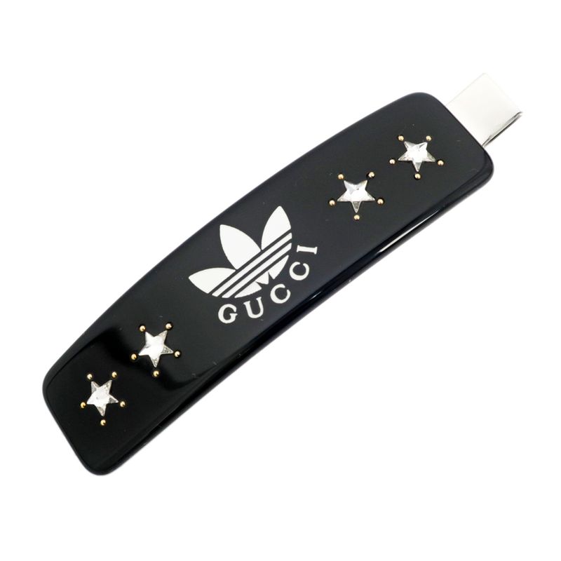 Gucci Adidas Collaboration Hair Clip Black Silver Color With Star — view 9