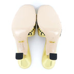 Gucci Adidas Collaboration Sandals Gold Size 38 Mule Heel Logo — view 8