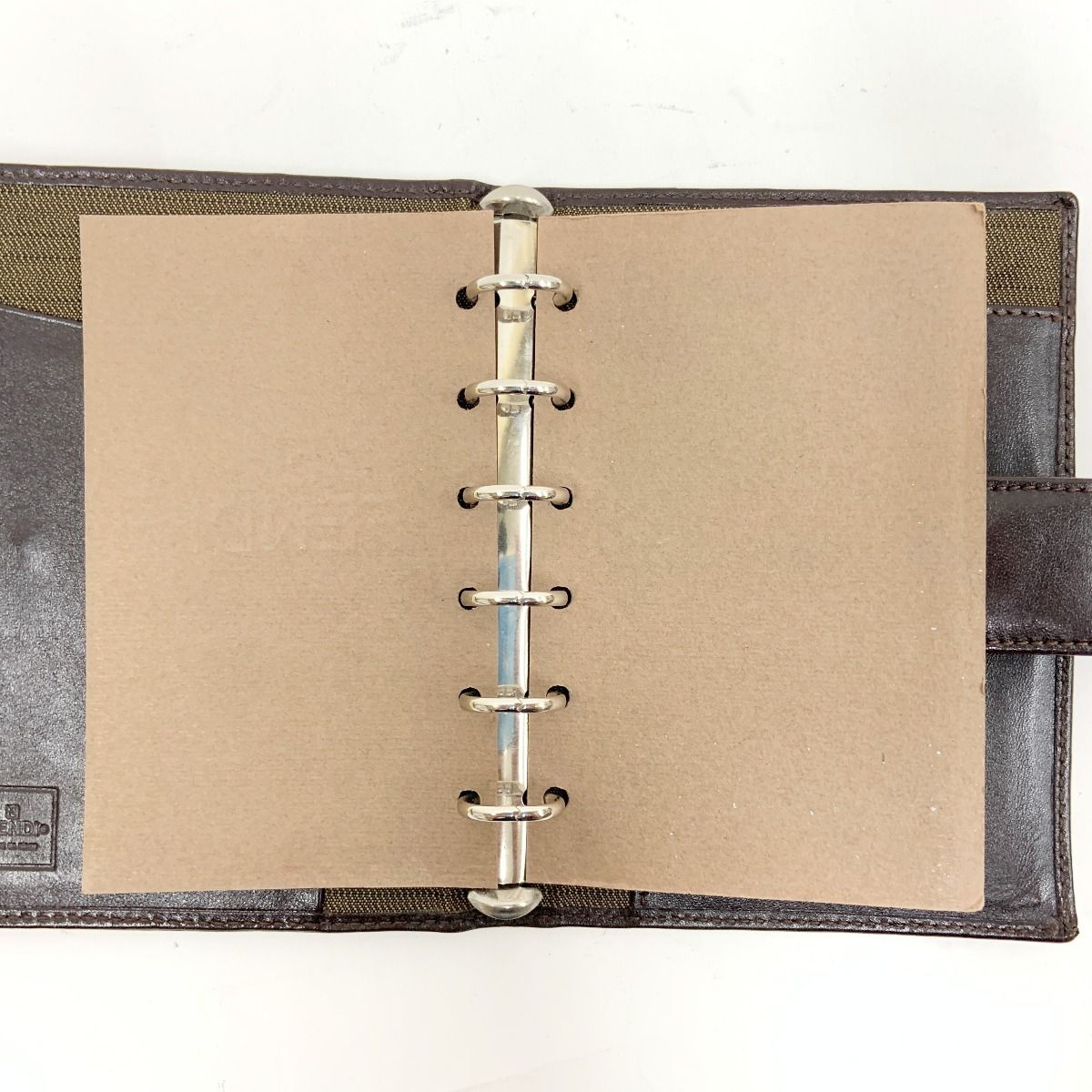 Fendi Zucca 6 Holes Notebook Cover Brown — view 5