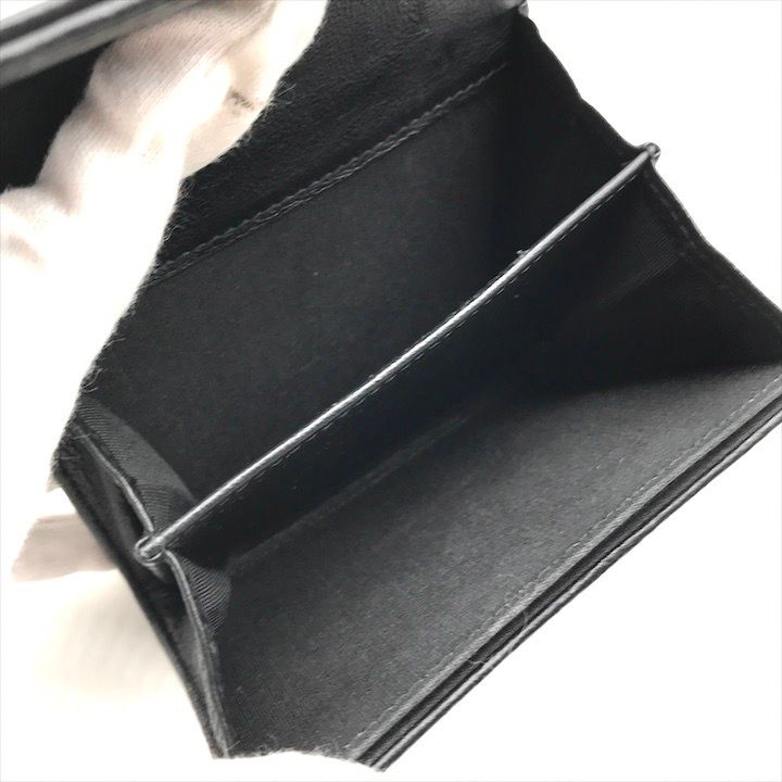 Chanel Logo Quilted Wallet Coin Case Black — view 6