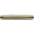 Bottega Veneta Round Zipper Long Wallet Cream Intrecciato — view 3