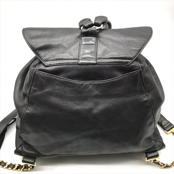 Chanel Jumbo CC Logo Mark Backpack Lambskin Black — view 2