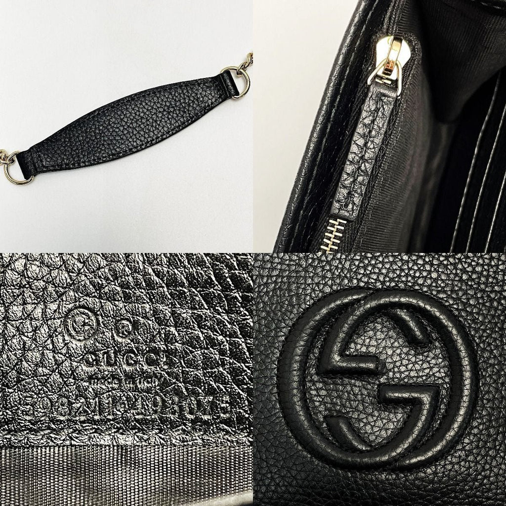 Gucci Soho Black Shoulder Bag Interlocking GG — view 7