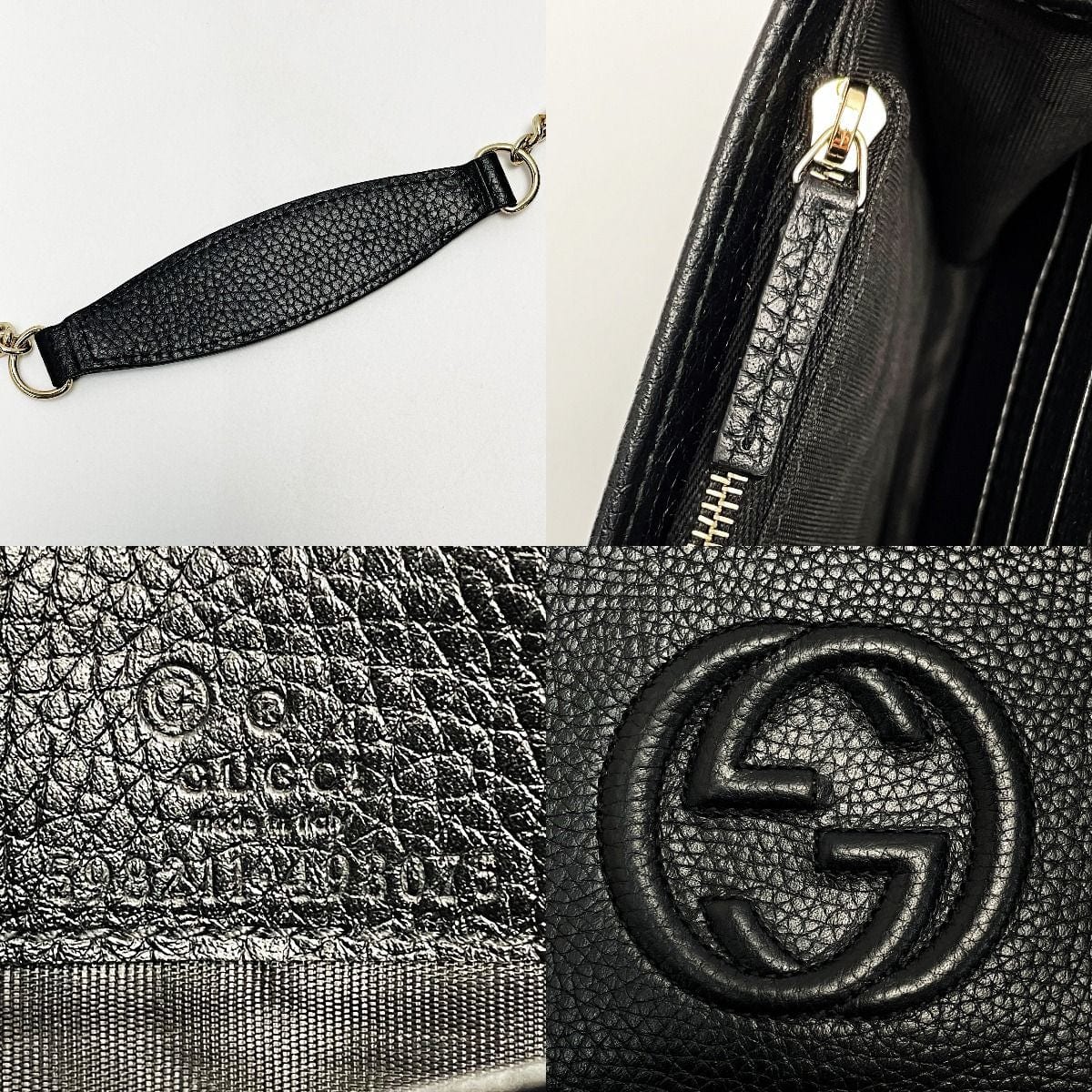 Gucci Soho Black Shoulder Bag Interlocking GG — view 7