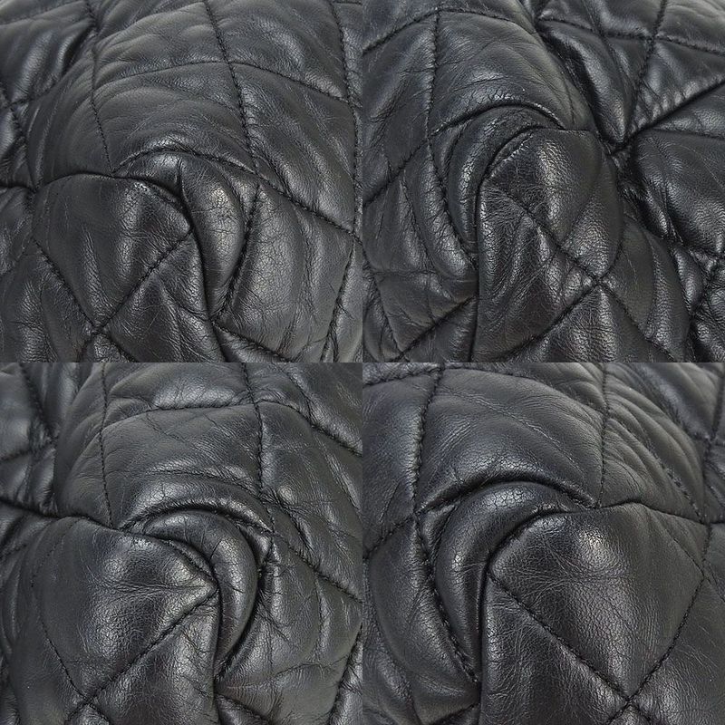 Chanel Tote Bag Boston Coco Cocoon 13 th Black Bordeaux Leather Quilted Usual — view 5