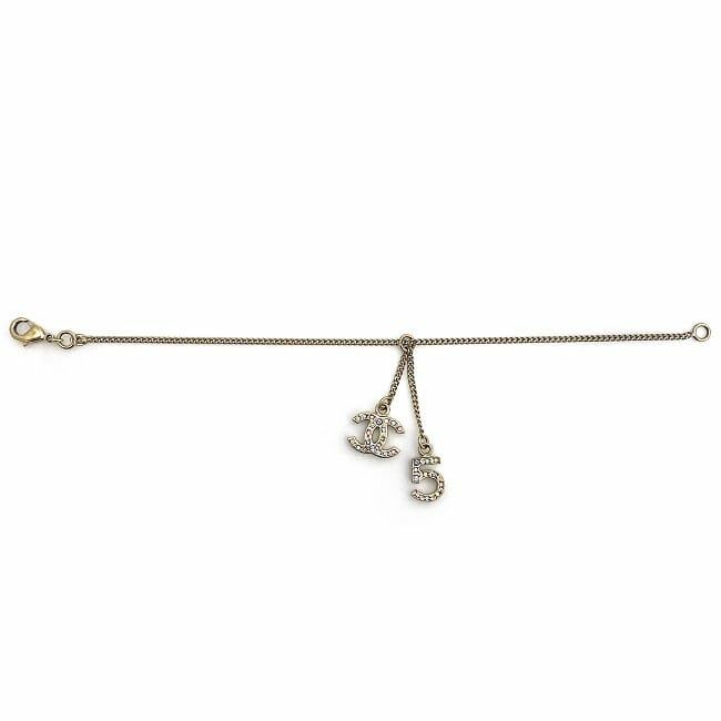 Chanel Bracelet Gold Color Stone Coco Mark No5 — view 3