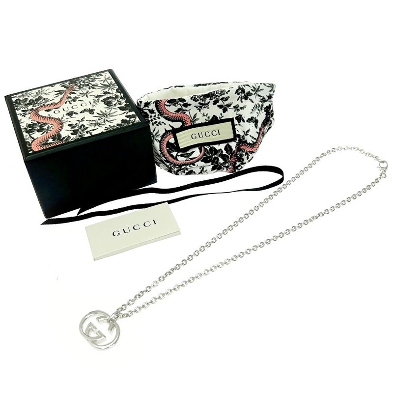 Gucci Silver Interlocking G Necklace 25.9 925 Engraved — view 8