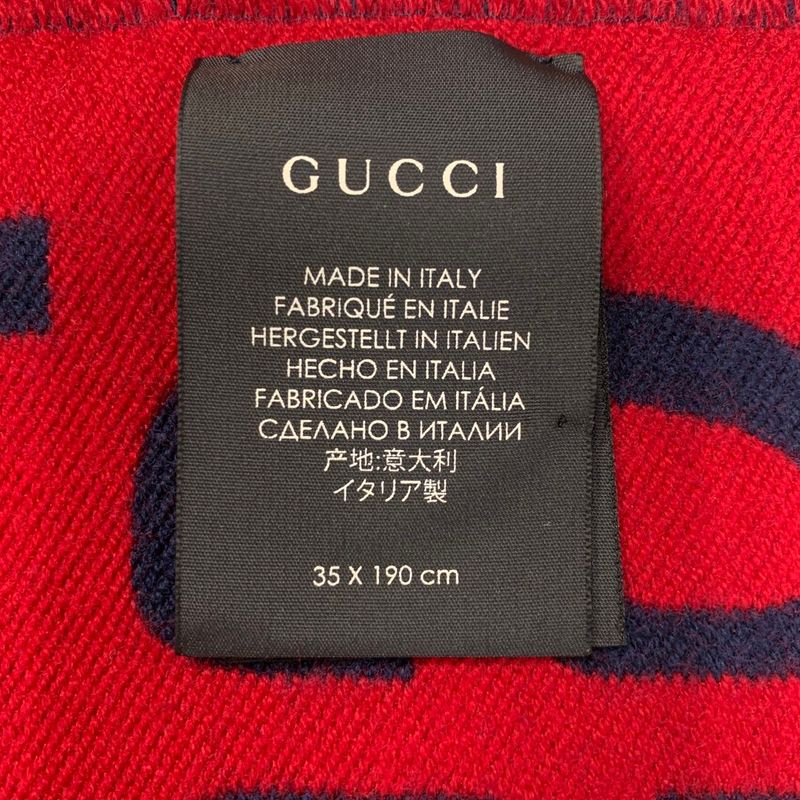 Gucci Scarf GG Jacquard Wool Silk 3074 — view 5