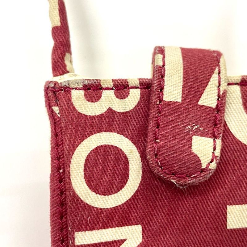 Chanel Canvas Leather Vichy Line Bag Attached Pouch Red Ivory — view 5