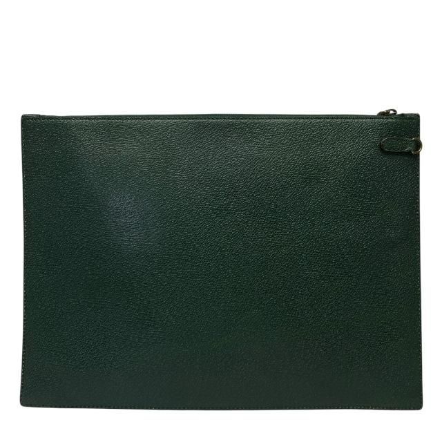 Gucci Hysteria Clutch Bag Second Document Handbag Leather Green — view 2