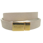 Yves Saint Laurent Opium Double Loop Bracelet Leather White 0736 — view 5