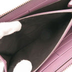 Gucci Round Zipper Matte Croc Purple Long Wallet 1313 — view 6