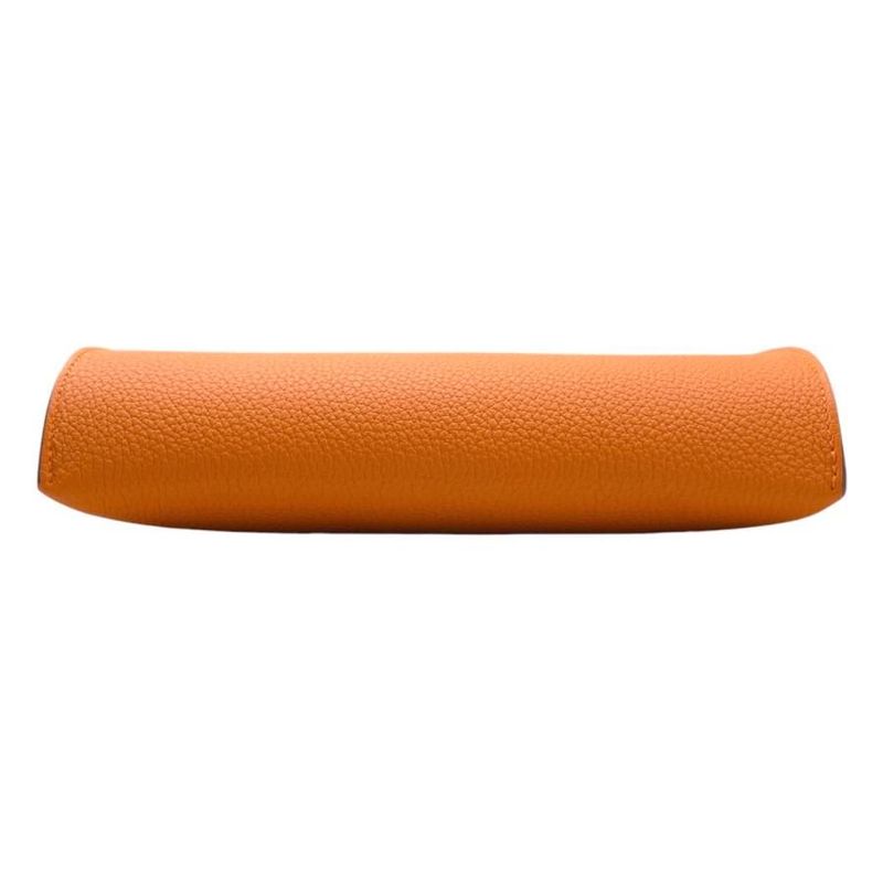 Hermes Shoulder Bag Vidpoche Stamped B H Logo Orange White Navy — view 3