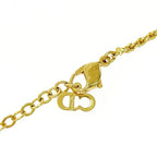 Dior GP Rhinestone Emblem Round Necklace Gold — view 6