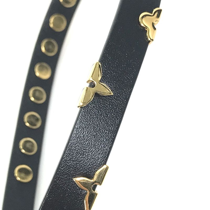Louis Vuitton Bracelet Daily Monogram Studded M6557 F Leather Black — view 7