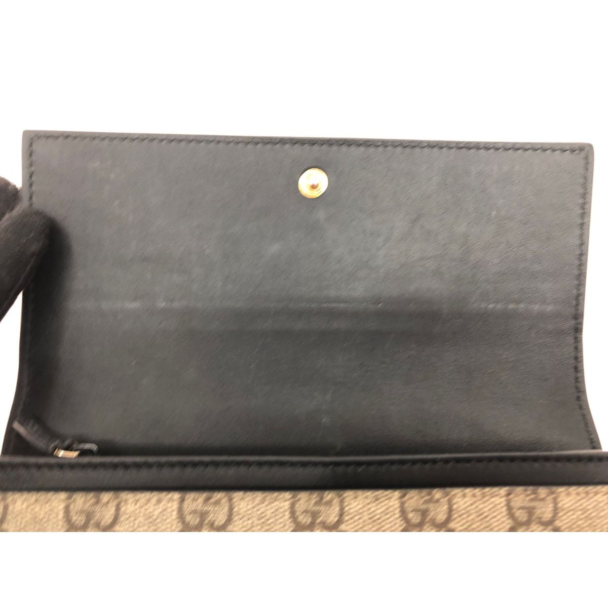 Gucci Long Wallet GG Supreme Continental Beige — view 5