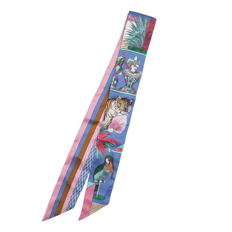 Hermes Twilly Grand Theatre Nouveau Silk Scarf 1134 — view 2
